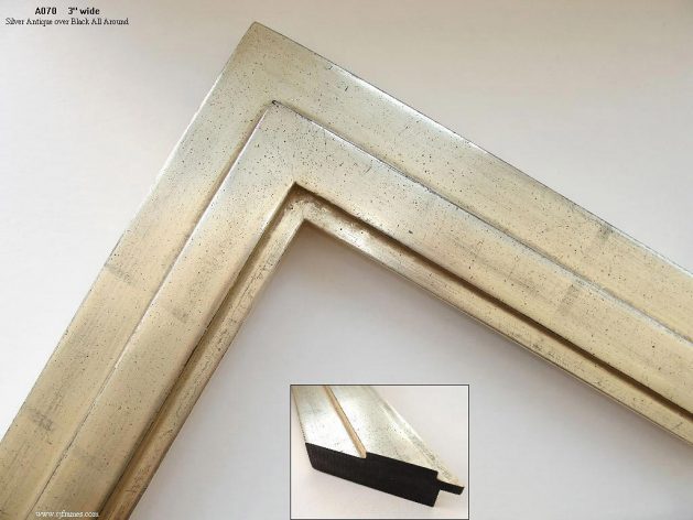 AMCI-Regence: CJFrames - Contemporary Frames - Gold Leaf - Black over Metal - Antique White - Ebony: A070
