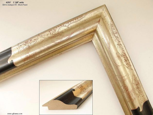 AMCI-Regence: CJFrames - Italian Frames - Gold Leaf - Black over Metal - Antique White - Ebony: A207