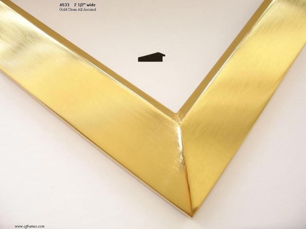 AMCI-Regence: CJFrames - Contemporary Frames - Gold Leaf - Black over Metal - Antique White - Ebony: A533