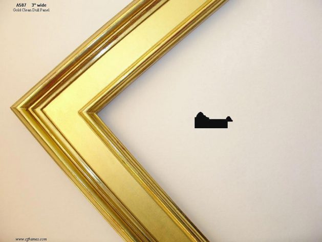 AMCI-Regence: CJFrames - Contemporary Frames - Gold Leaf - Black over Metal - Antique White - Ebony: A587
