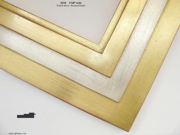 AMCI-Regence: CJFrames - Contemporary Frames - Gold Leaf - Black over Metal - Antique White - Ebony: A594
