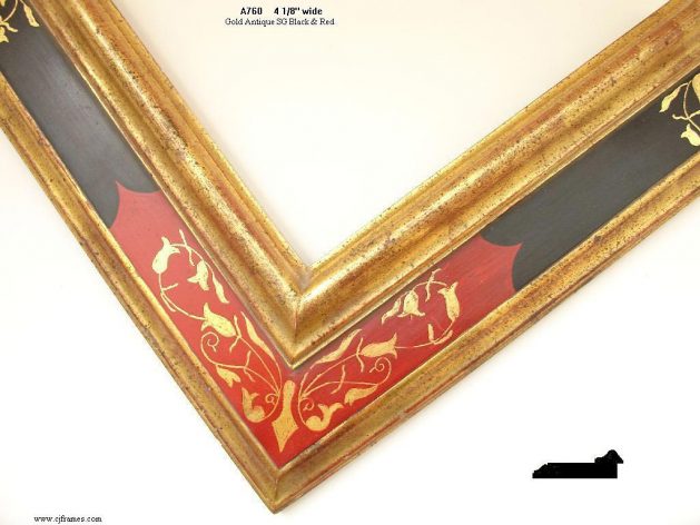 AMCI-Regence: CJFrames - Italian Frames - Gold Leaf - Black over Metal - Antique White - Ebony: A760