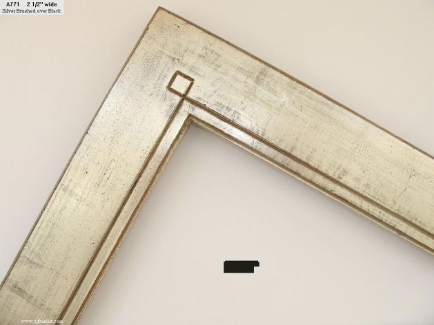 AMCI-Regence: CJFrames - Contemporary Frames - Gold Leaf - Black over Metal - Antique White - Ebony: A771