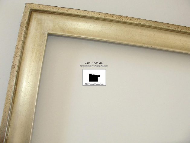 AMCI-Regence: CJFrames - Contemporary Frames - Gold Leaf - Black over Metal - Antique White - Ebony: A895