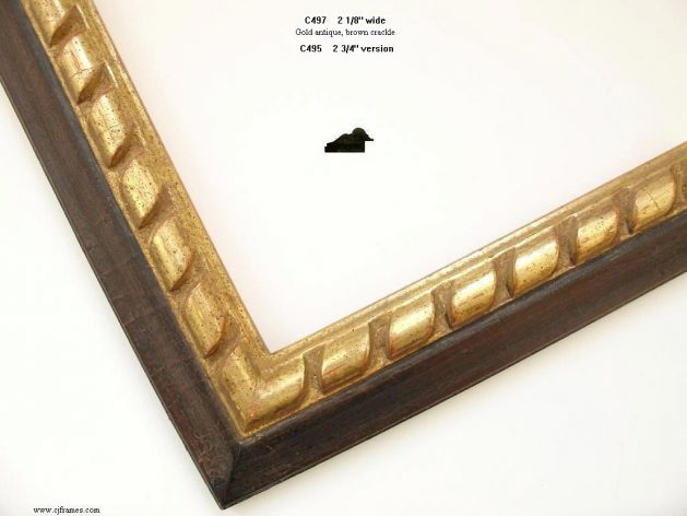AMCI-Regence: CJFrames - Spanish Frames - Gold Leaf - Black over Metal - Antique White - Ebony: C495