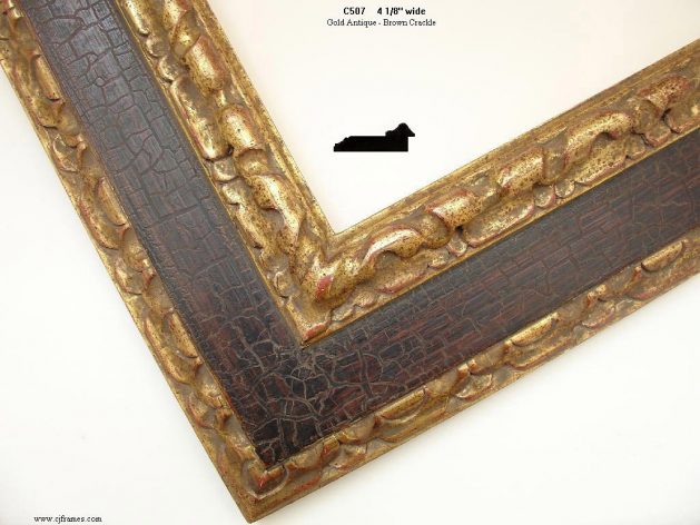 AMCI-Regence: CJFrames - Spanish Frames - Gold Leaf - Black over Metal - Antique White - Ebony: C507