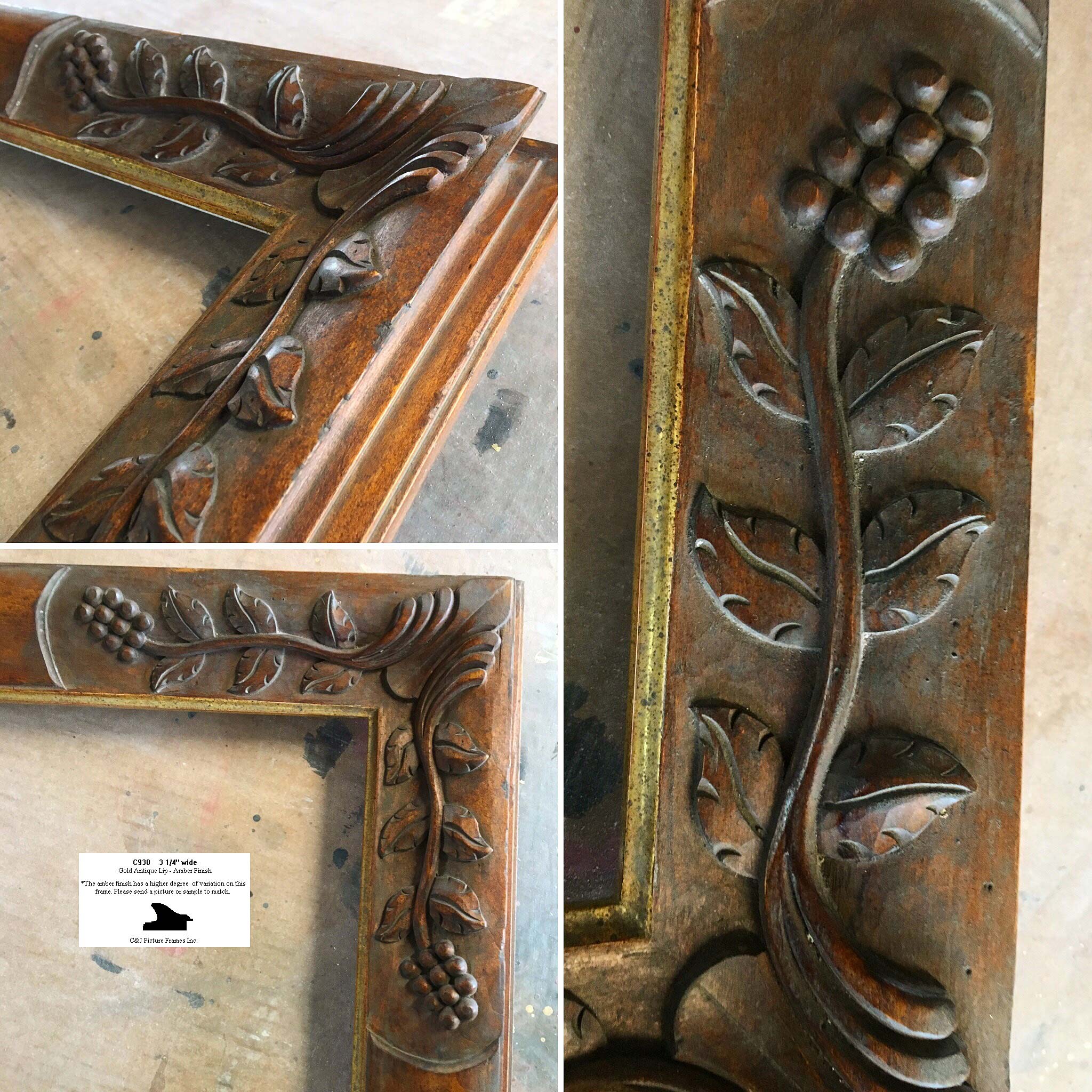 AMCI-Regence: CJFrames: French influenced hand carved frames with wood finishes: c930