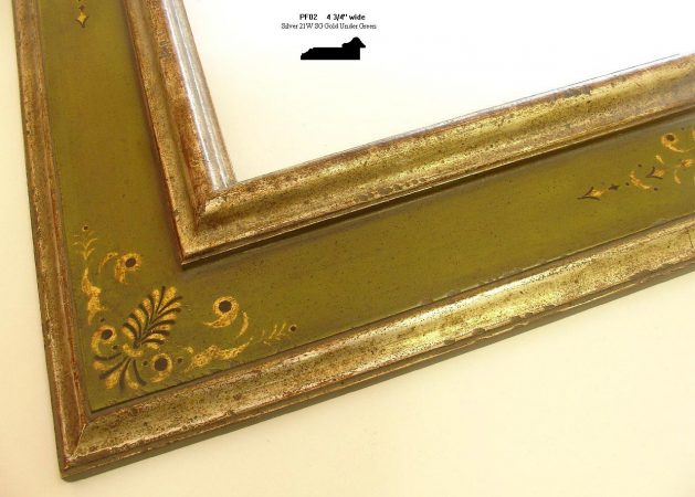 AMCI-Regence: CJFrames - Italian Frames - Gold Leaf - Black over Metal - Antique White - Ebony: PF02