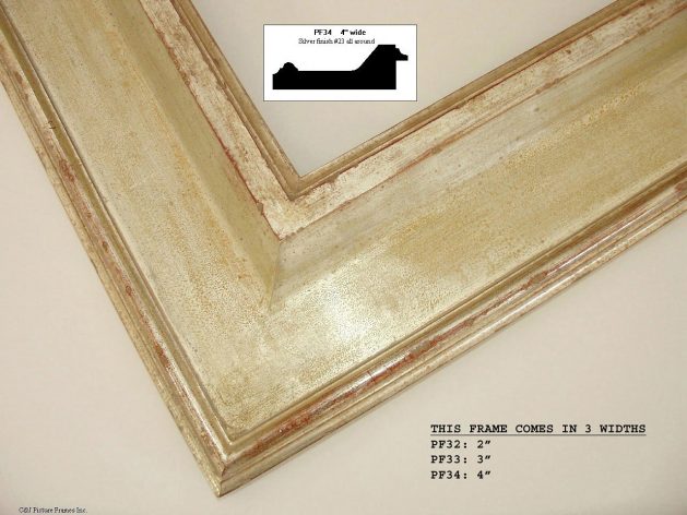 AMCI-Regence: CJFrames - Contemporary Frames - Gold Leaf - Black over Metal - Antique White - Ebony:PF34