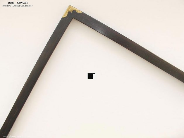 AMCI-Regence: CJFrames - Drawing Frames - Gold Leaf - Black over Metal - Antique White - Ebony: D002