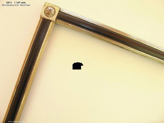 AMCI-Regence: CJFrames - Drawing Frames - Gold Leaf - Black over Metal - Antique White - Ebony: D013