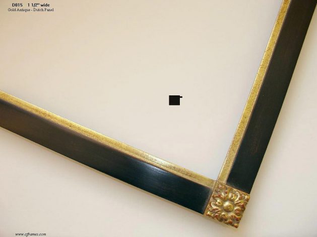 AMCI-Regence: CJFrames - Drawing Frames - Gold Leaf - Black over Metal - Antique White - Ebony: D015
