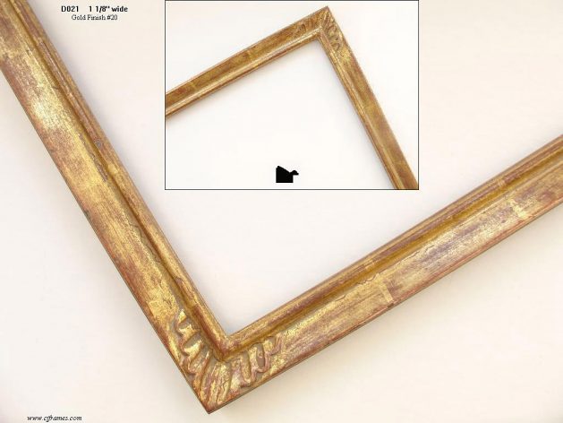 AMCI-Regence: CJFrames - Drawing Frames - Gold Leaf - Black over Metal - Antique White - Ebony: D021