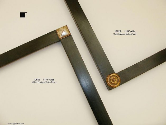 AMCI-Regence: CJFrames - Drawing Frames - Gold Leaf - Black over Metal - Antique White - Ebony: D028, D029