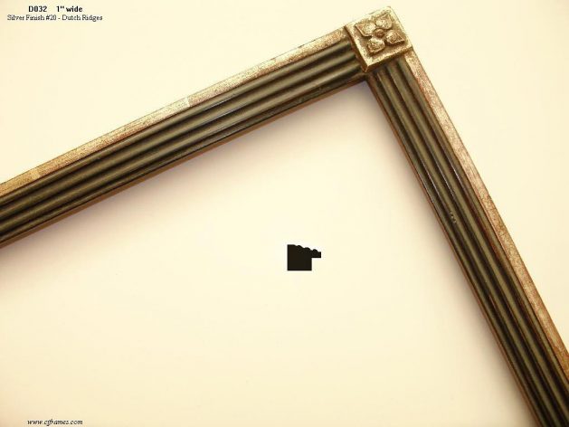 AMCI-Regence: CJFrames - Drawing Frames - Gold Leaf - Black over Metal - Antique White - Ebony: D032