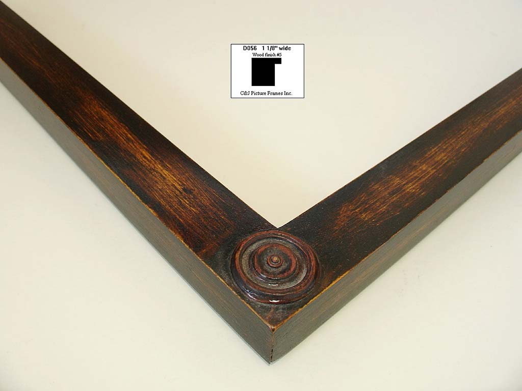 F05a- Wood finish #5: Pictured on flat profile